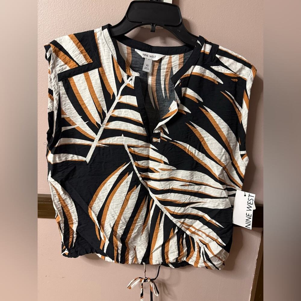 Nine West Black and Tan Women's Blouse